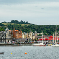 Buy canvas prints of Oban town and harbor in Argyll, Scotland by Delphimages Art