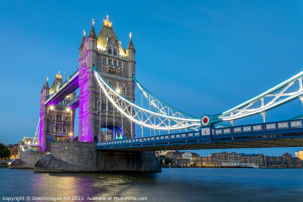 Tower bridge London at night Picture Board by Delphimages Art
