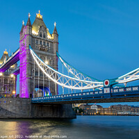 Buy canvas prints of Tower bridge London at night by Delphimages Art