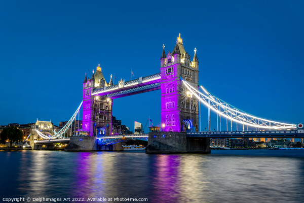 London Tower bridge at night  Picture Board by Delphimages Art