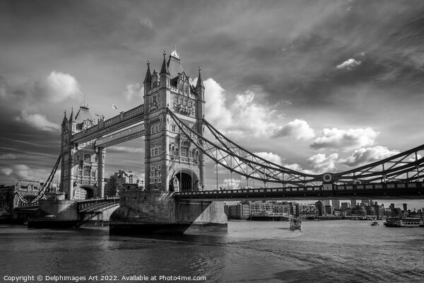Tower bridge London black and white Picture Board by Delphimages Art
