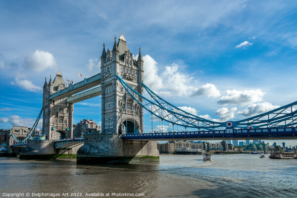 Tower Bridge, sunny London Picture Board by Delphimages Art