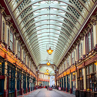 Buy canvas prints of Leadenhall covered market, London by Delphimages Art