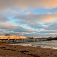 Buy canvas prints of Brighton Palace Pier sunset by Delphimages Art
