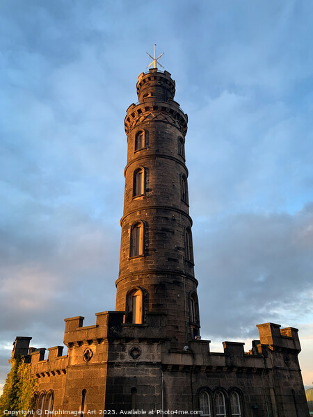 Nelson monument tower, Edinburgh Picture Board by Delphimages Art