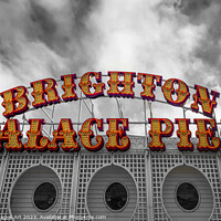 Buy canvas prints of Brighton Palace Pier sign by Delphimages Art
