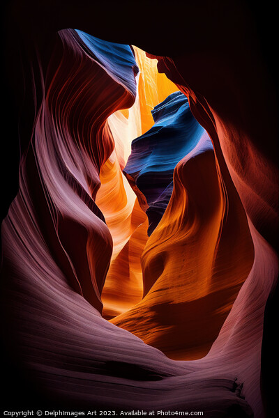 Antelope canyon abstract Picture Board by Delphimages Art