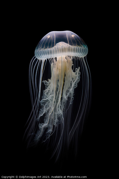 Jellyfish portrait Picture Board by Delphimages Art