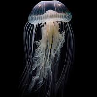 Buy canvas prints of Jellyfish portrait by Delphimages Art