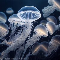 Buy canvas prints of Jellyfishes underwater ballet by Delphimages Art
