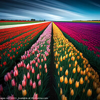 Buy canvas prints of Tulip flowers field by Delphimages Art