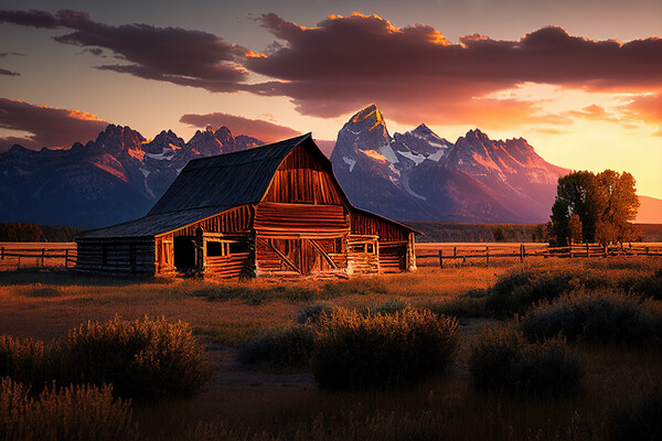 Moulton barn, Grand Teton National Park Picture Board by Delphimages Art