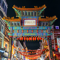 Buy canvas prints of Chinese gate in Gerrard street, London by Delphimages Art