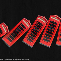 Buy canvas prints of London phone booths, domino effect by Delphimages Art