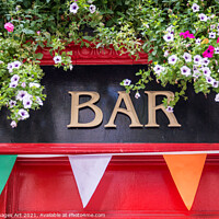 Buy canvas prints of Irish bar sign in Dublin, Ireland by Delphimages Art