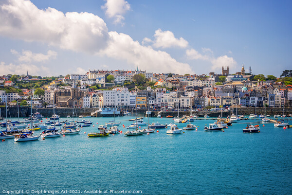 Saint Peter Port Guernsey,  Channel Islands Picture Board by Delphimages Art