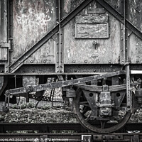 Buy canvas prints of Wheel and mechanism of an old train in Bristol by Delphimages Art