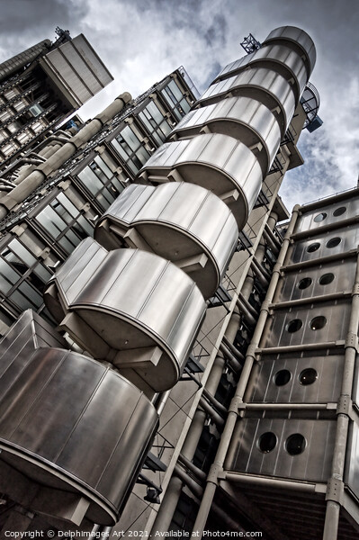 Lloyds building in London, modern architecture Picture Board by Delphimages Art