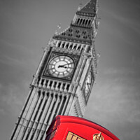 Buy canvas prints of London telephone box and Big Ben by Delphimages Art