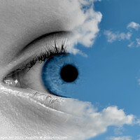 Buy canvas prints of Sky in the eye, surreal photocollage by Delphimages Art