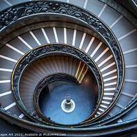 Buy canvas prints of Vatican Bramante spiral staircase by Delphimages Art