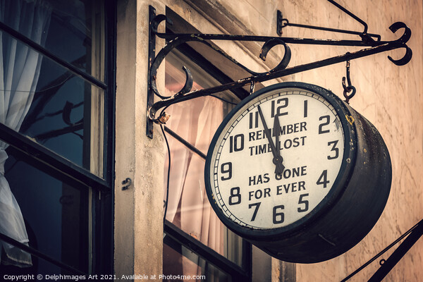 Time has gone, vintage street clock Picture Board by Delphimages Art
