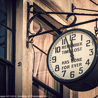 Buy canvas prints of Time has gone, vintage street clock by Delphimages Art