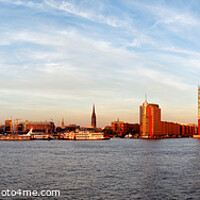 Buy canvas prints of Hamburg Harbour Panorama by Dirk Rüter