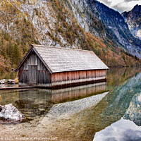 Buy canvas prints of Boat house at the Obersee by Dirk Rüter