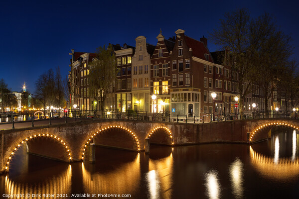 Keizersgracht at night Picture Board by Dirk Rüter