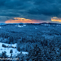 Buy canvas prints of Sunset in the Bavarian Forest by Dirk Rüter