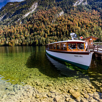 Buy canvas prints of Boat at the Königssee by Dirk Rüter