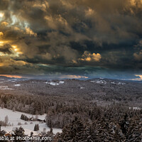 Buy canvas prints of Sunset in the Bavarian Forest by Dirk Rüter
