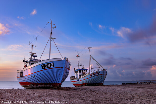 Fishing boats on the beach Picture Board by Dirk Rüter