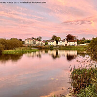 Buy canvas prints of The Enchanting Sunset of River Quoile by Chris Mc Manus