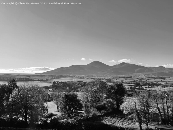 Mourne Mountains Newcastle Picture Board by Chris Mc Manus