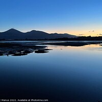 Buy canvas prints of Majestic Sunset Over the Mourne Mountains by Chris Mc Manus