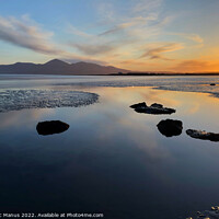 Buy canvas prints of Sunset over Tyrella Beach by Chris Mc Manus