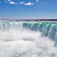Buy canvas prints of Canada, Scenic Niagara Waterfall, Horseshoe Falls, Canadian side by Elijah Lovkoff