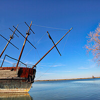 Buy canvas prints of La Grande Hermine – Famous Abandoned Ship in Ontario lake by Elijah Lovkoff