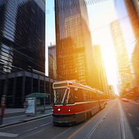 Buy canvas prints of Skyline of Toronto financial district by Elijah Lovkoff