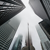 Buy canvas prints of Scenic Toronto financial district skyline and modern architectur by Elijah Lovkoff