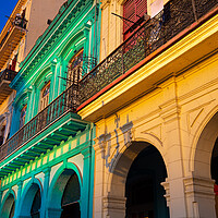Buy canvas prints of Scenic colorful Old Havana streets in historic city center  by Elijah Lovkoff