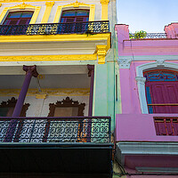 Buy canvas prints of Scenic colorful Old Havana streets in historic city center by Elijah Lovkoff
