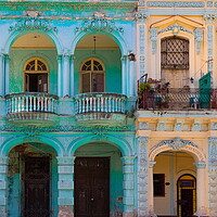 Buy canvas prints of Scenic colorful Old Havana streets in historic city center  by Elijah Lovkoff