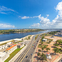 Buy canvas prints of Panoramic aerial view of an Old Havana, by Elijah Lovkoff