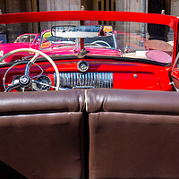 Buy canvas prints of Famous colorful Taxis in Havana by Elijah Lovkoff