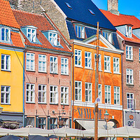 Buy canvas prints of Copenhagen, Famous Nyhavn (New Harbour)  by Elijah Lovkoff