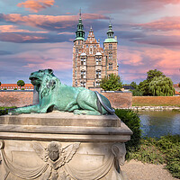 Buy canvas prints of Famous Rosenborg castle, one of the most visited tourist attractions in Copenhagen by Elijah Lovkoff