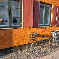 Buy canvas prints of Copenhagen, Denmark, Scenic historic old city str by Elijah Lovkoff